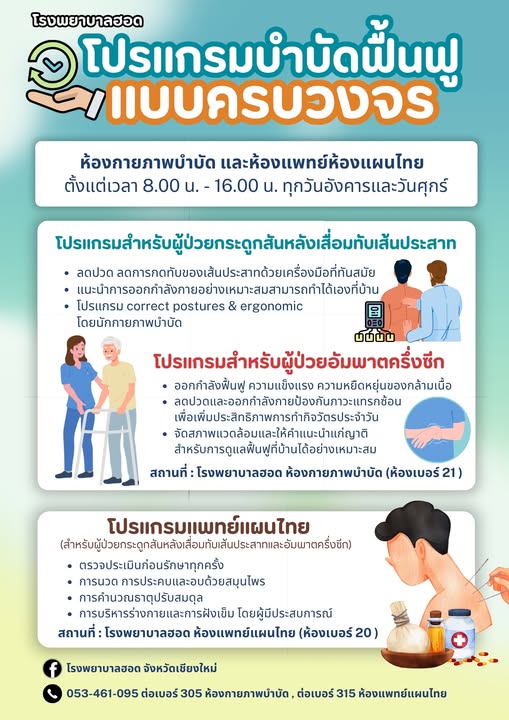 โปรแกรมการดูแลรักษารูปแบบใหม่ พร้อมให้บริการแล้ว